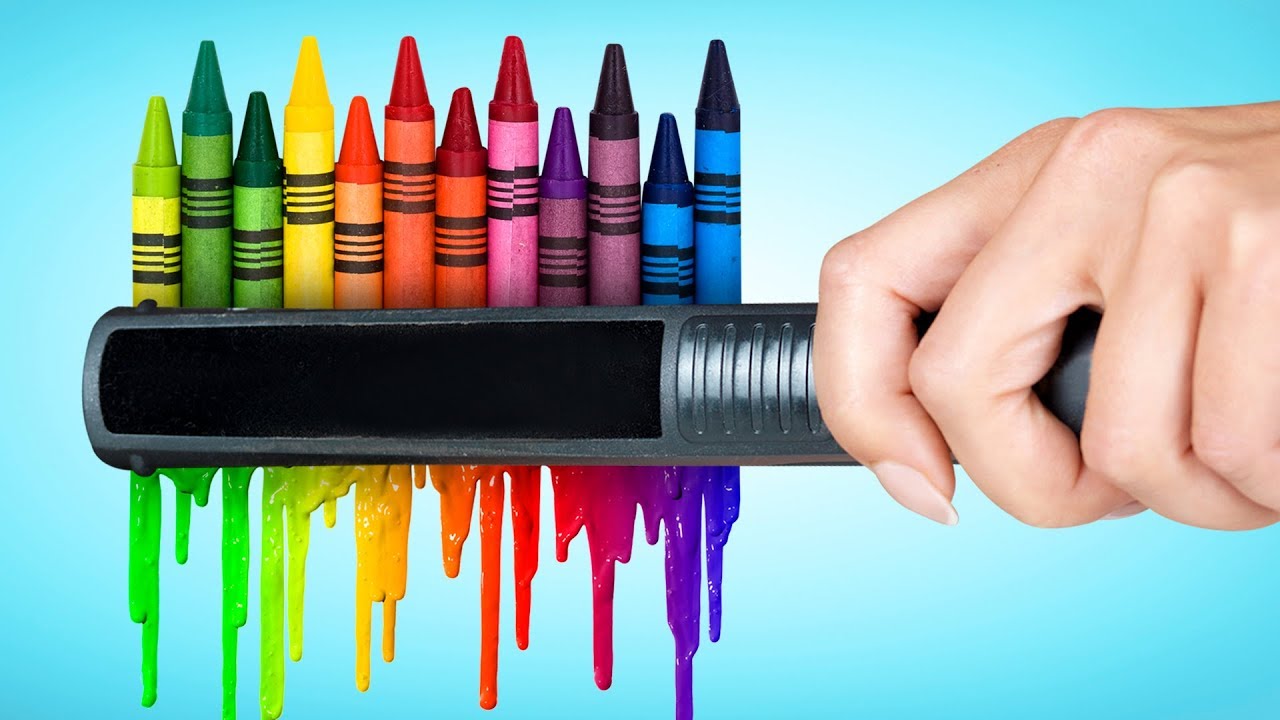 5 IDÉES ASTUCIEUSES AVEC DES CRAYONS DE COULEUR🖍