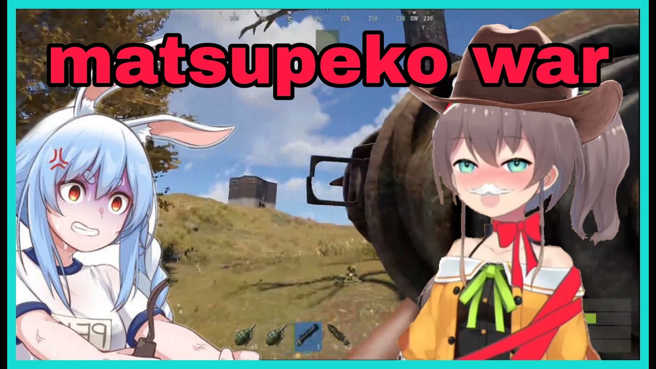 Bully Matsuri Went Into Pekora House With Rocket Launcher For Revenge | Rust [Hololive/Eng Sub]