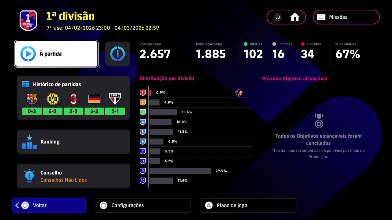 GAMEPLAY DE EFOOTBALL LIGA AO VIVO