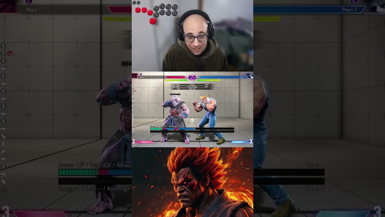 Como hacer el combo mas basico con Akuma en SF6...