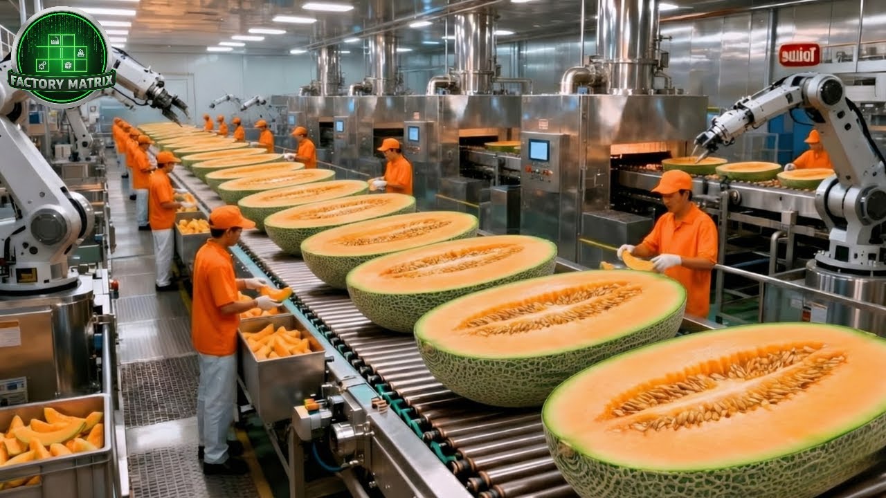 Inside a Modern Honeydew Processing Plant: From Whole Melons to Smooth Melon Purée (Full Process)