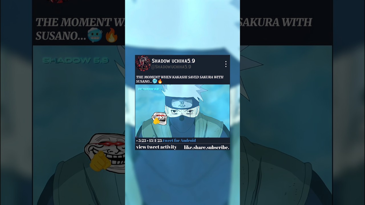 The Moment When Kakashi Saved Sakura with Susano..🥶🔥 #shorts #shortsfeed #viralshorts