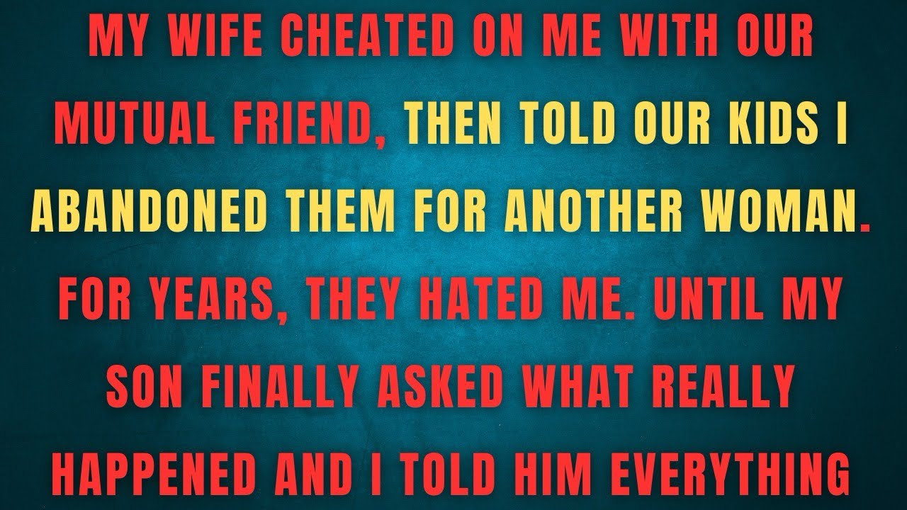 MY WIFE CHEATED ON ME WITH OUR MUTUAL FRIEND, THEN TOLD OUR KIDS I ABANDONED THEM FOR ANOTHER WOMAN 