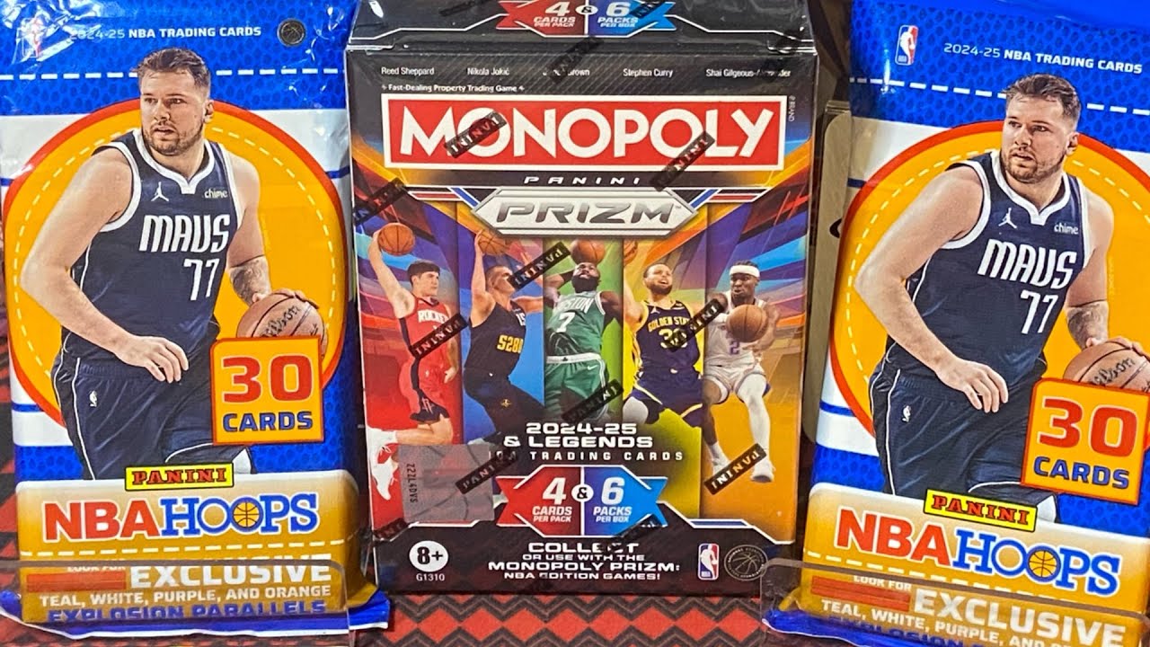 ▶️ #nba : 2024 / '25 PANINI NBA HOOPS 2024 / '25 & LEGENDS PRIZM MONOPOLY #sportscards #basketball