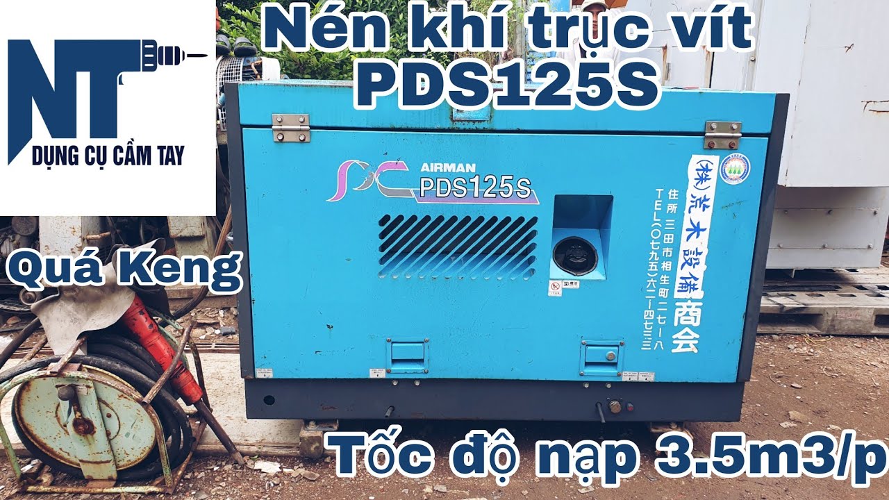Nén khí trục vít PDS125S | Mới keng | Ngày 16/11/2023 | LH 0914711438
