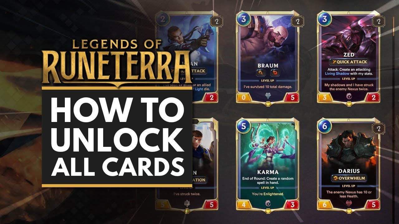 LEGENDS OF RUNETERRA | How to Unlock All Cards