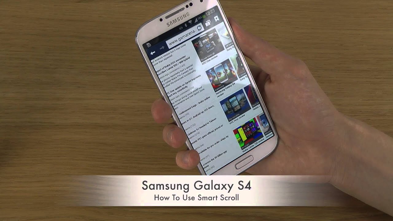 How To Use Smart Scroll Samsung Galaxy S4
