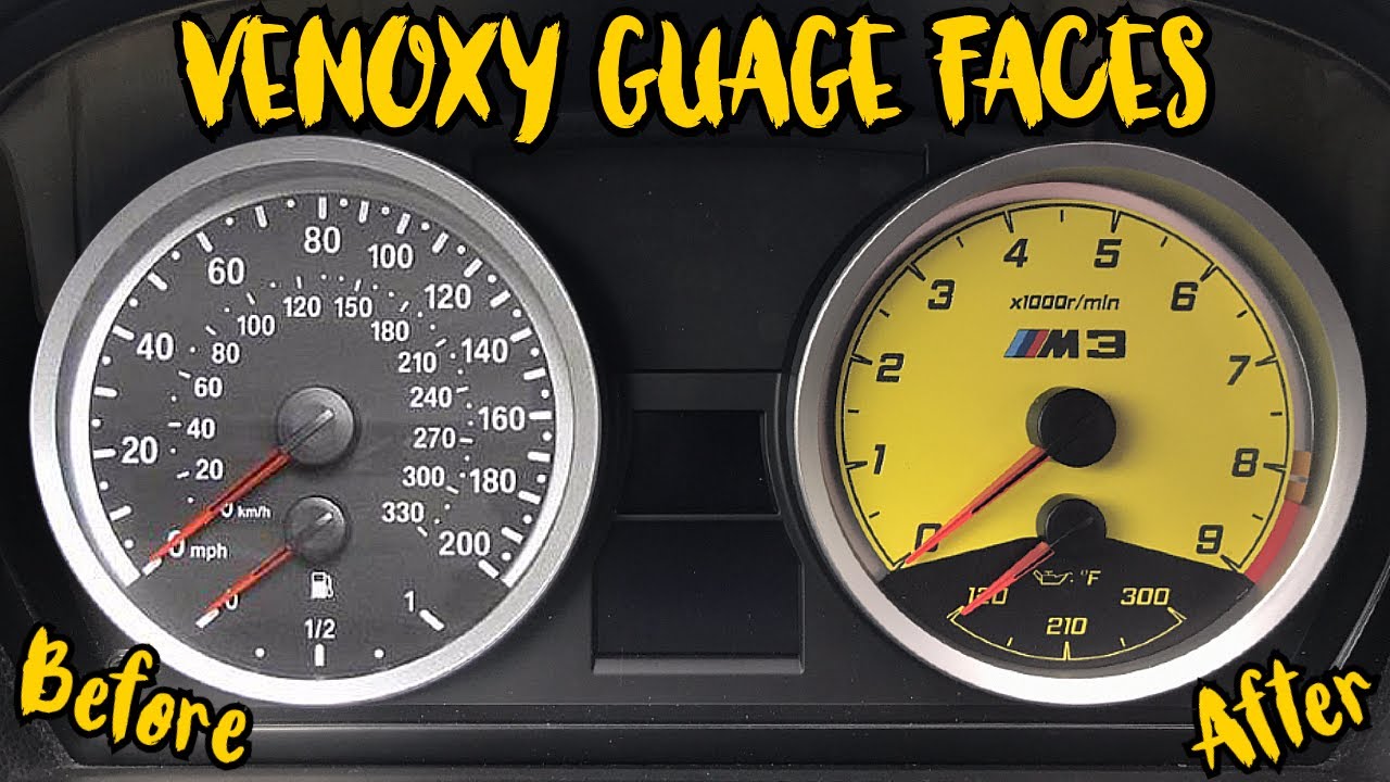 Venoxy custom M3 gauge face Install
