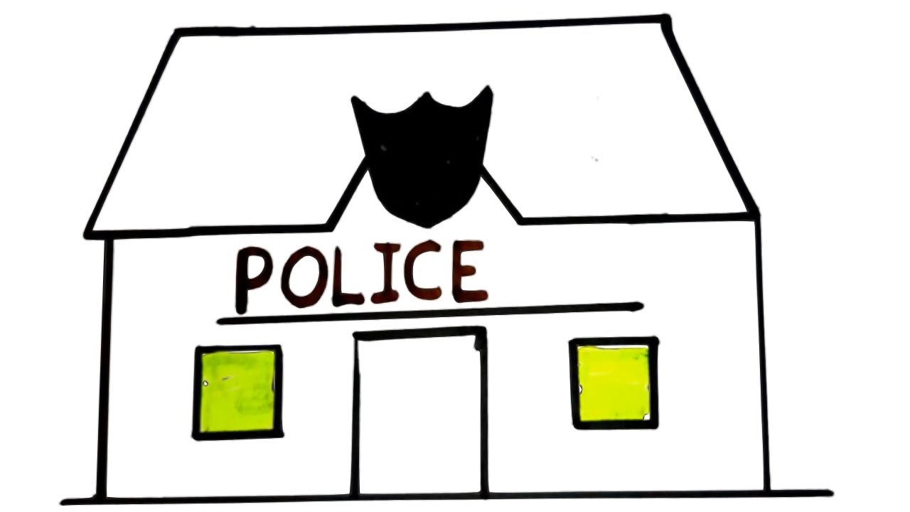 Sketching a Detailed Police Station Scene | Drawing Tutorial