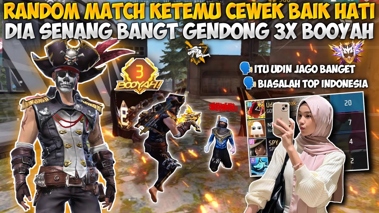 RANDOM MATCH KETEMU CEWEK BAIK HATI!! SATU TIM HEBOH GUA GENDONG SAMPE 3 KALI BOOYAH!!