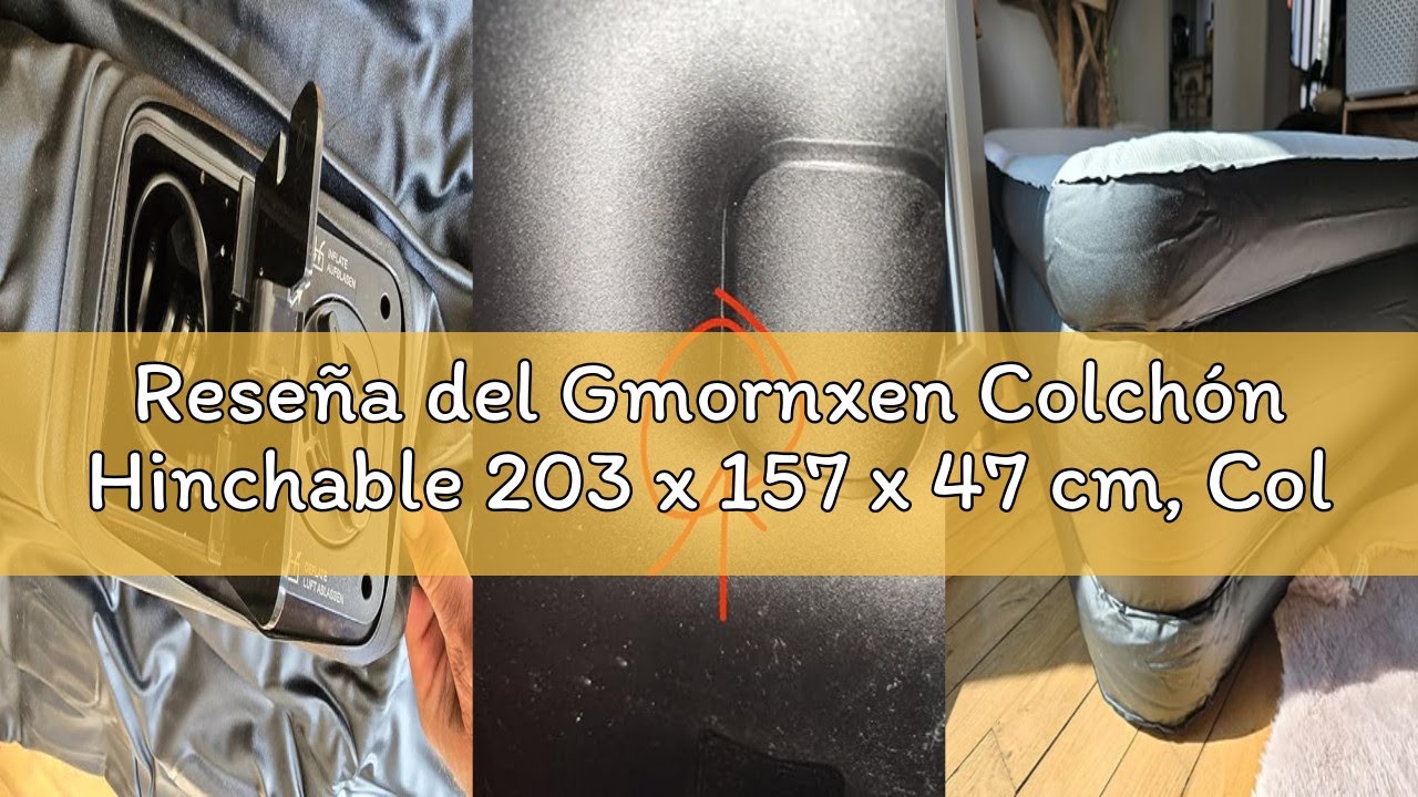 Reseña del Gmornxen Colchón Hinchable 203 x 157 x 47 cm, Colchón de Aire con Bomba Eléctrica Incorpo