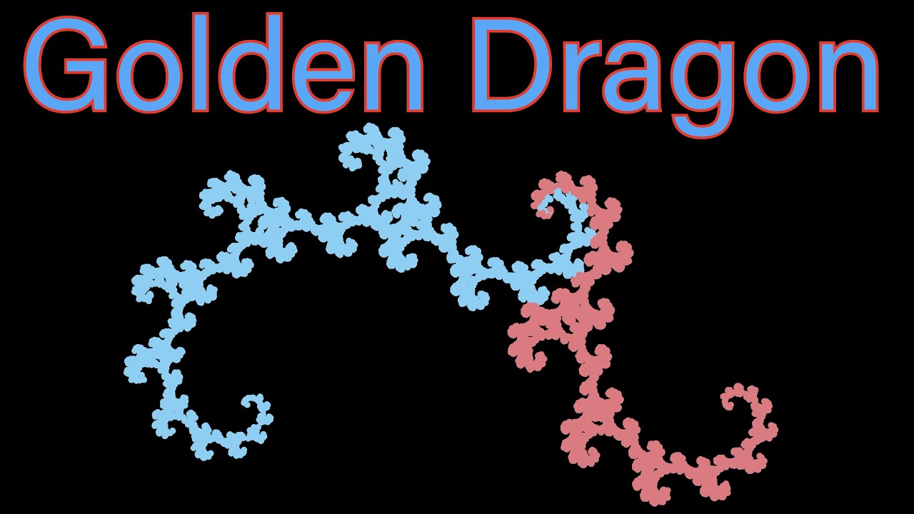 Golden Dragon Fractal: Order from Chaos (iterated function system)