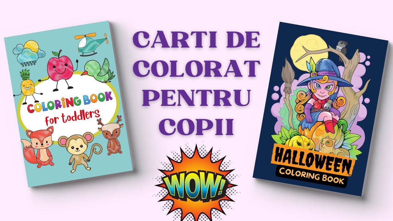 Carti de colorat pentru copii prin Amazon KDP