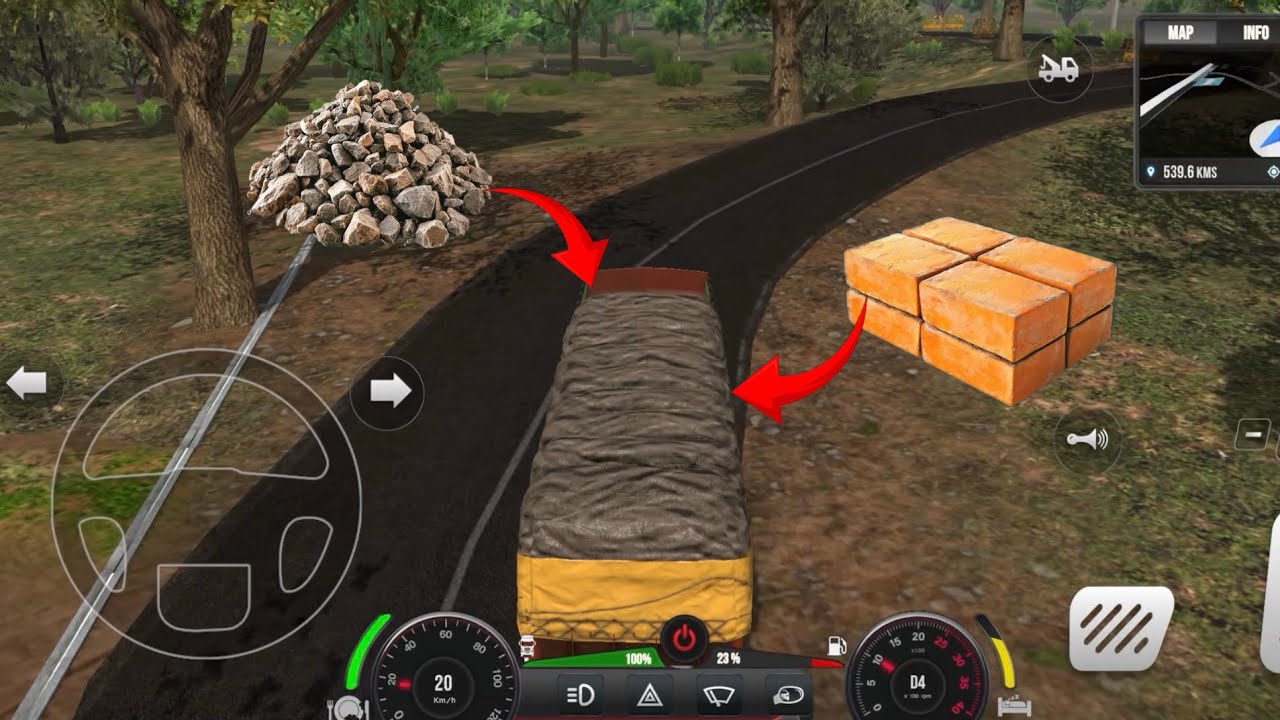 Transporting Bricks and Gravels to other cities | Truck Masters: India Simulator | GameCafe Playz