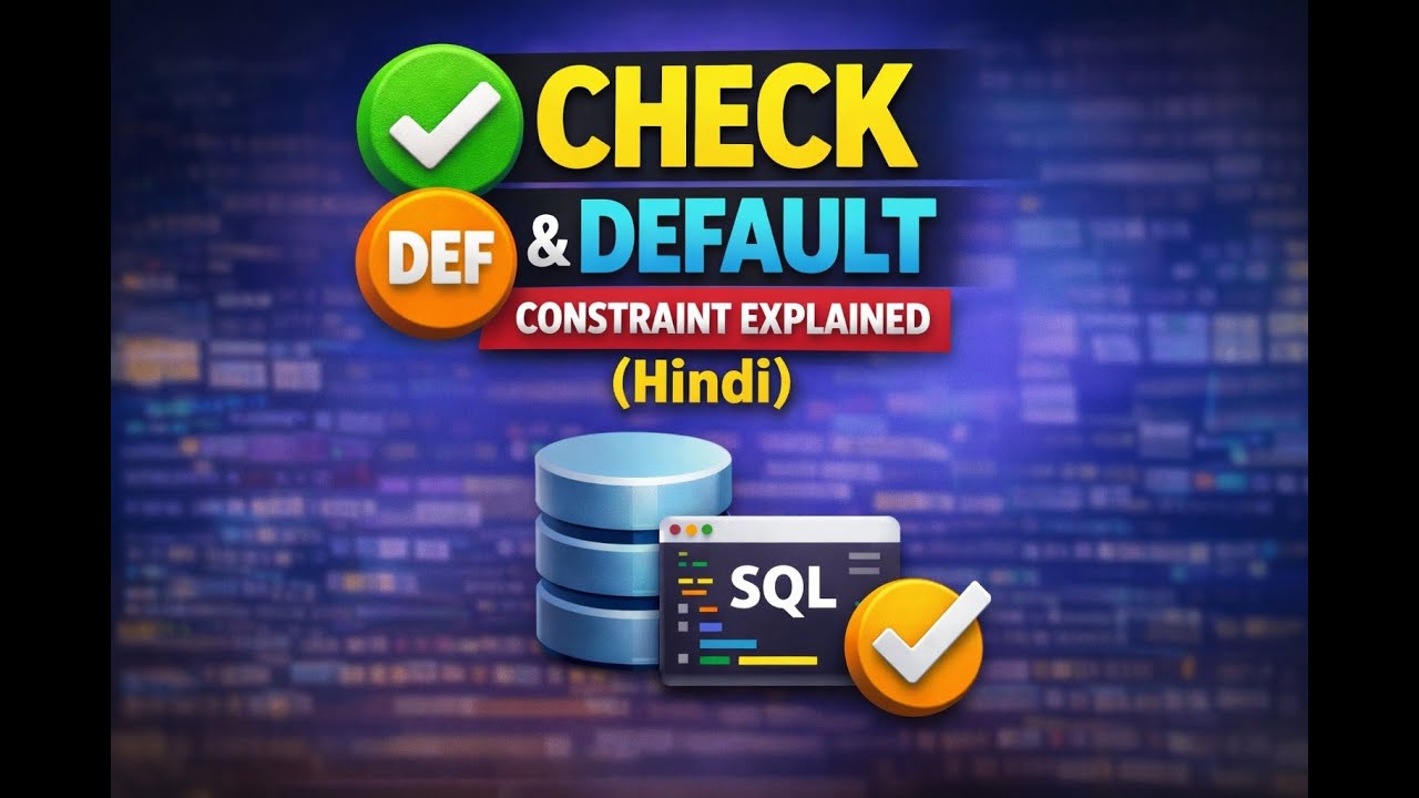 CHECK & DEFAULT Constraint Explained (Hindi)