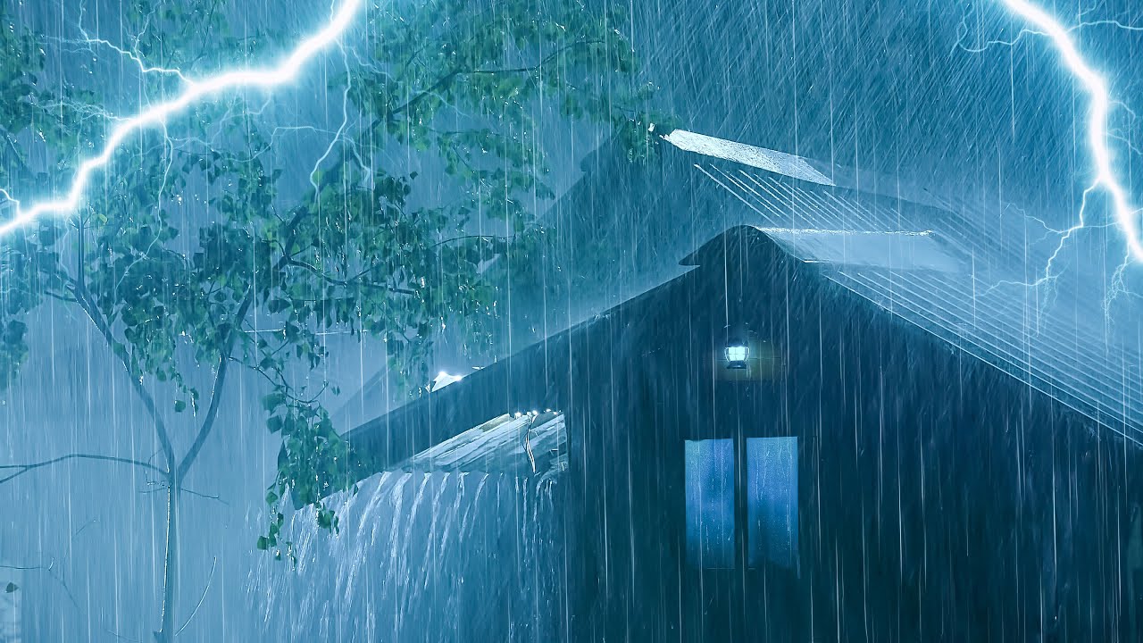 Fall Asleep Instantly in 3 Minutes with Heavy Rain | Rain Sounds & Distant Thunder for Deep Sleep