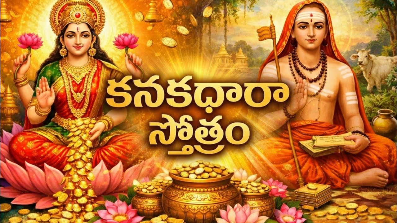 Kanakadhara Stotram | అద్భుత ధన ప్రాప్తి స్తోత్రం| లక్ష్మీ దేవి అనుగ్రహాన్ని ప్రసాదించే మహా స్తోత్రం