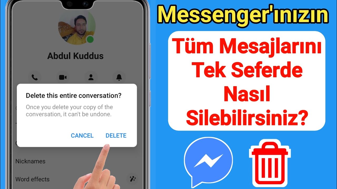Messenger'ın T&uuml;m Mesajları Tek Seferde Nasıl Silinir (2023) | Messenger'da sohbet nasıl silinir?