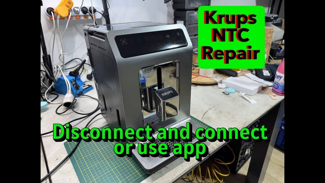 Krups EA89 Disconnect and connect or use app, NTC sensor problem detailed