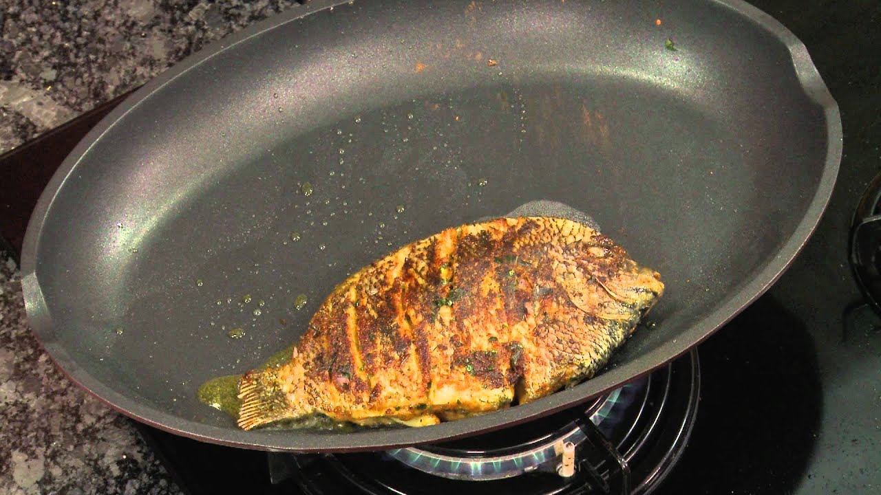 Pearl spot - karimeen fry kerala style - By Vahchef @ Vahrehvah.com