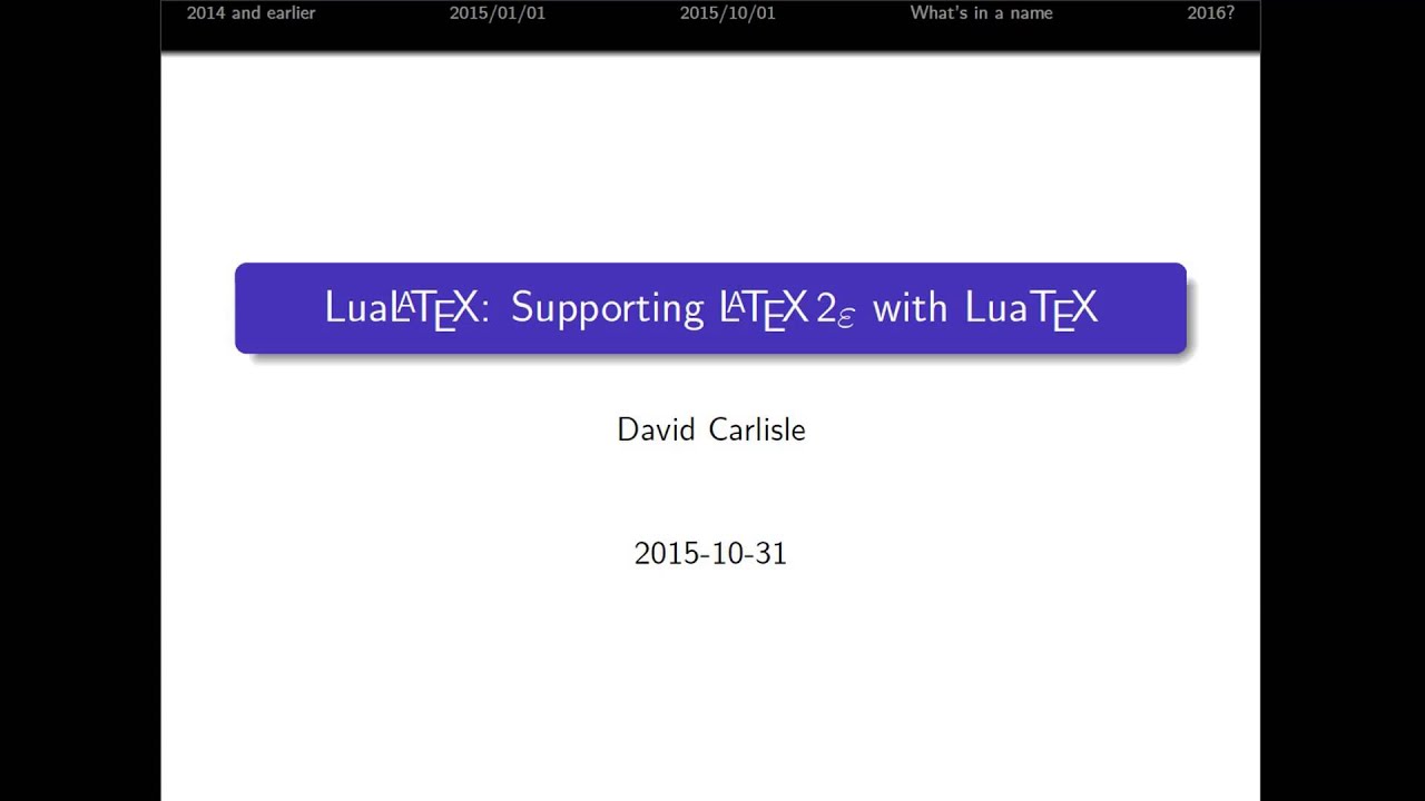 LuaLATEX: Supporting LATEX 2 with LuaTEX