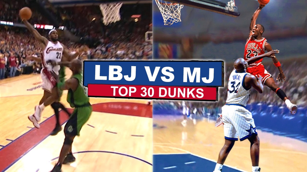 Michael Jordan's Top 30 Dunks vs. LeBron James 🤯