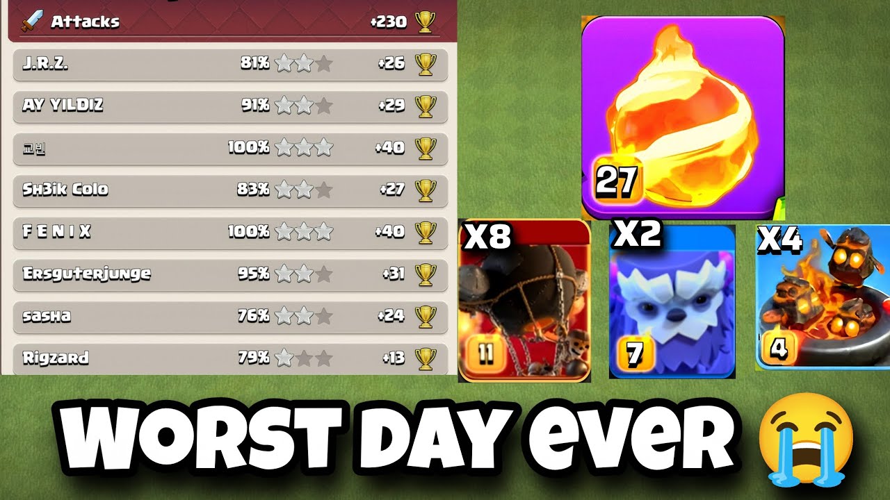 WORST DAY EVER!! 😭| Day-3 using FB RL in legends | @ClashOfClans 