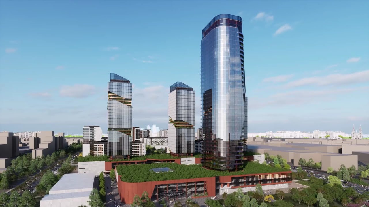 Zielona Linia na terenie dawnej fabryki IMT