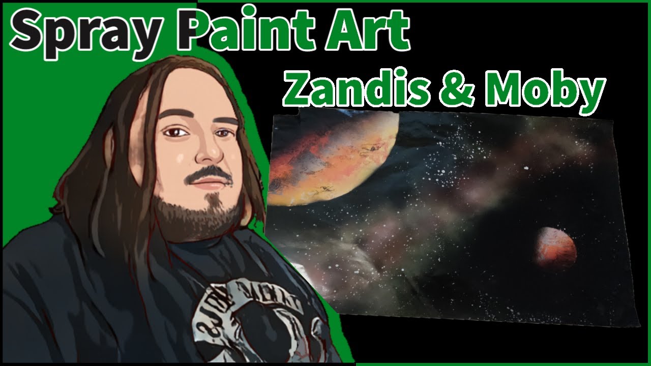 Zandis and Moby | Spray Paint Art Planets
