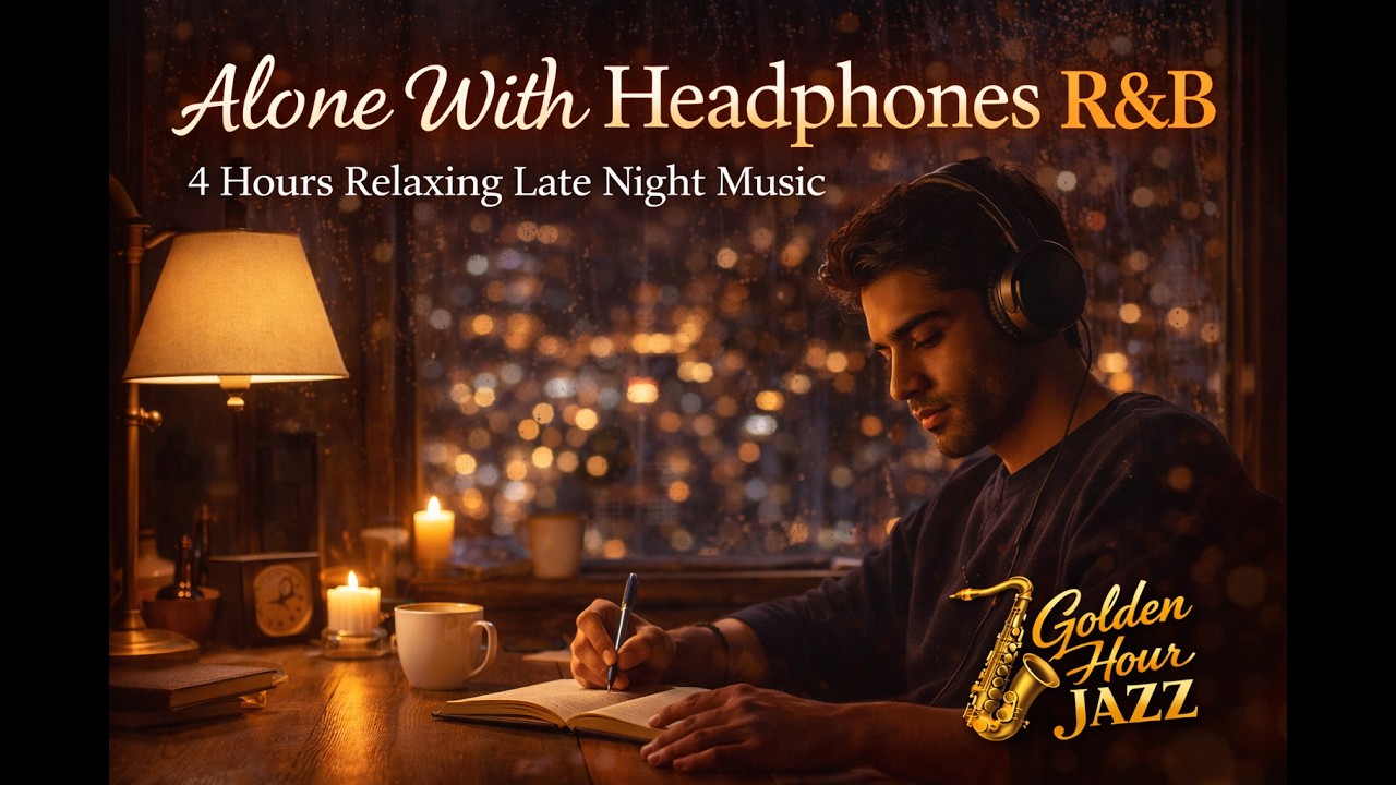 Alone With Headphones 🎧 4 Hour Late Night R&B Mix | Golden Hour Jazz