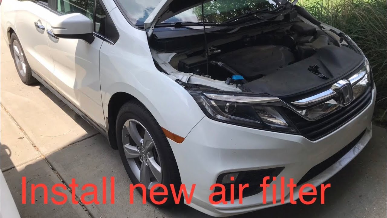 Установка воздушного фильтра Honda Odyssey 2018, 2019, 2020, 2021.