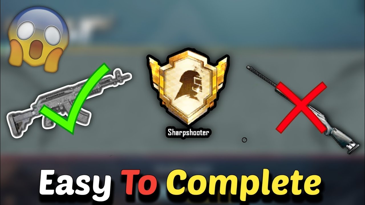 Easy To Complete | SHARPSHOOTER | Tittle In Bgmi Sharpshooter Achievement kaise Complete Kare
