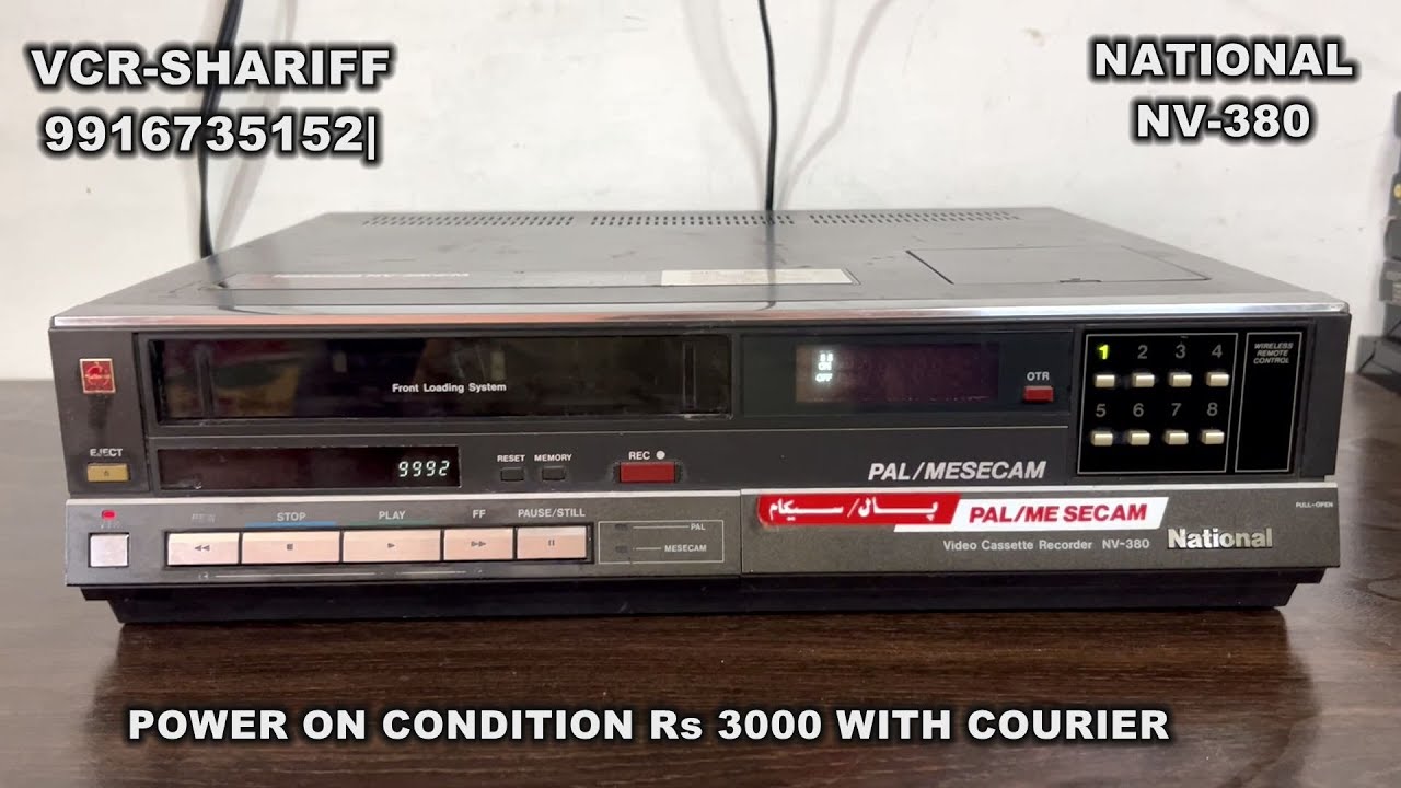 # NATIONAL NV-380 VCR SOLD OUT FROM BANGLORE TO WARANGAL (TELENGANA)