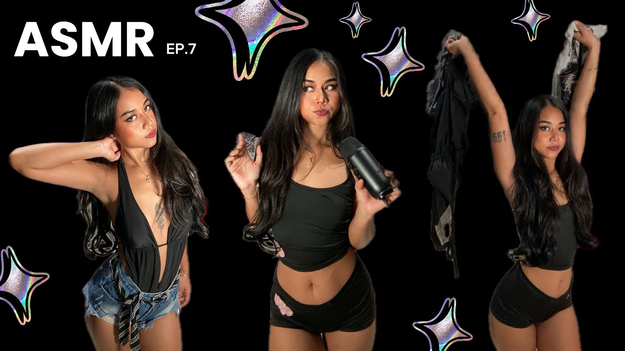 ASMR 20+ minutes |  ep.7 Shein try on haul | tapping, scratching, fabric , hill shoes, mouth sounds