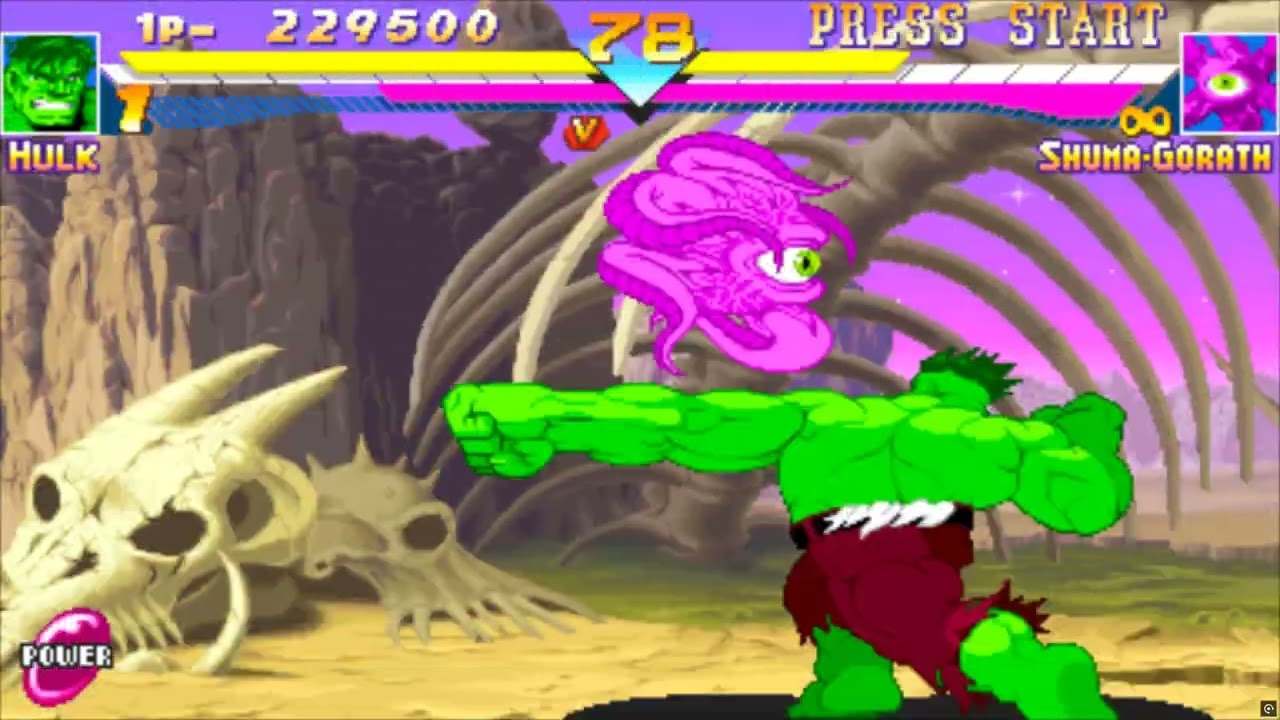 Marvel Super Heroes Hulk Arcade mode