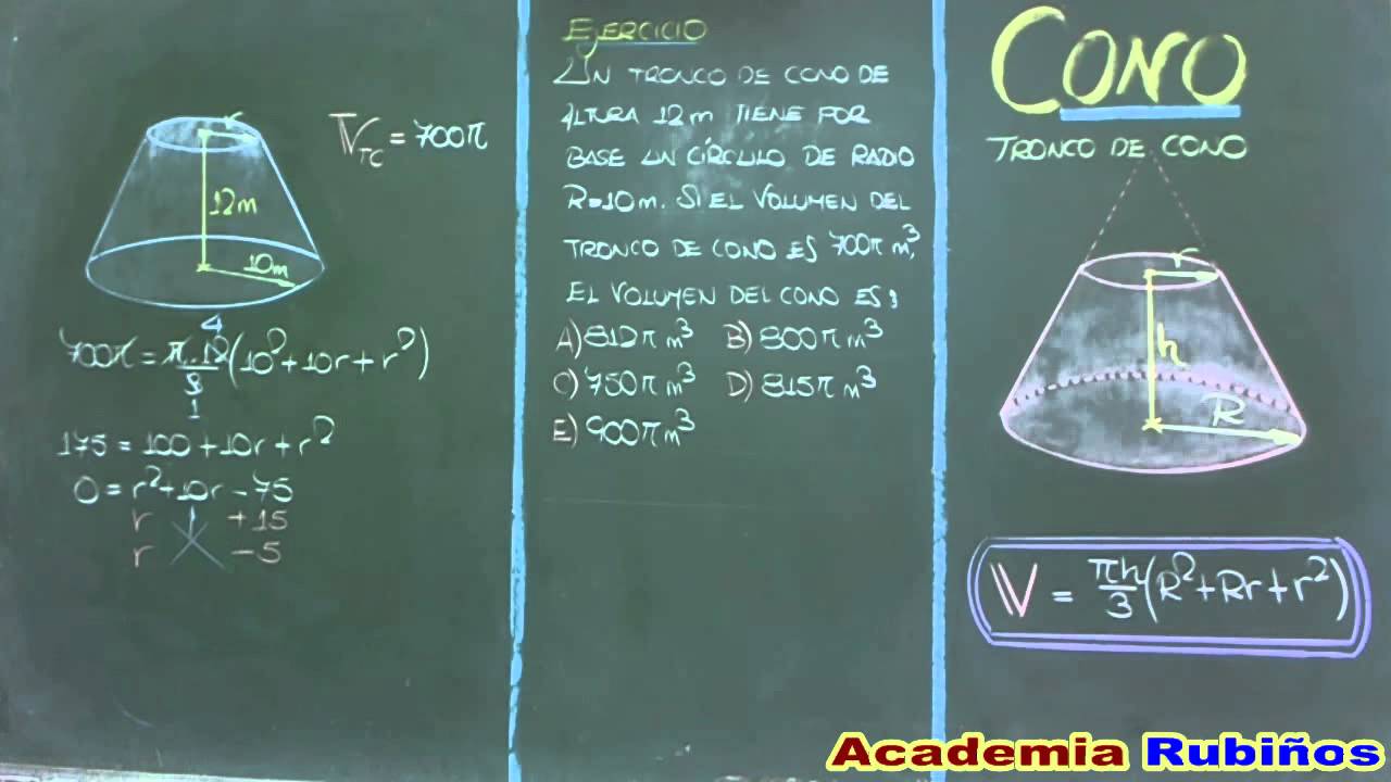 TRONCO DE CONO EJERCICIO RESUELTO