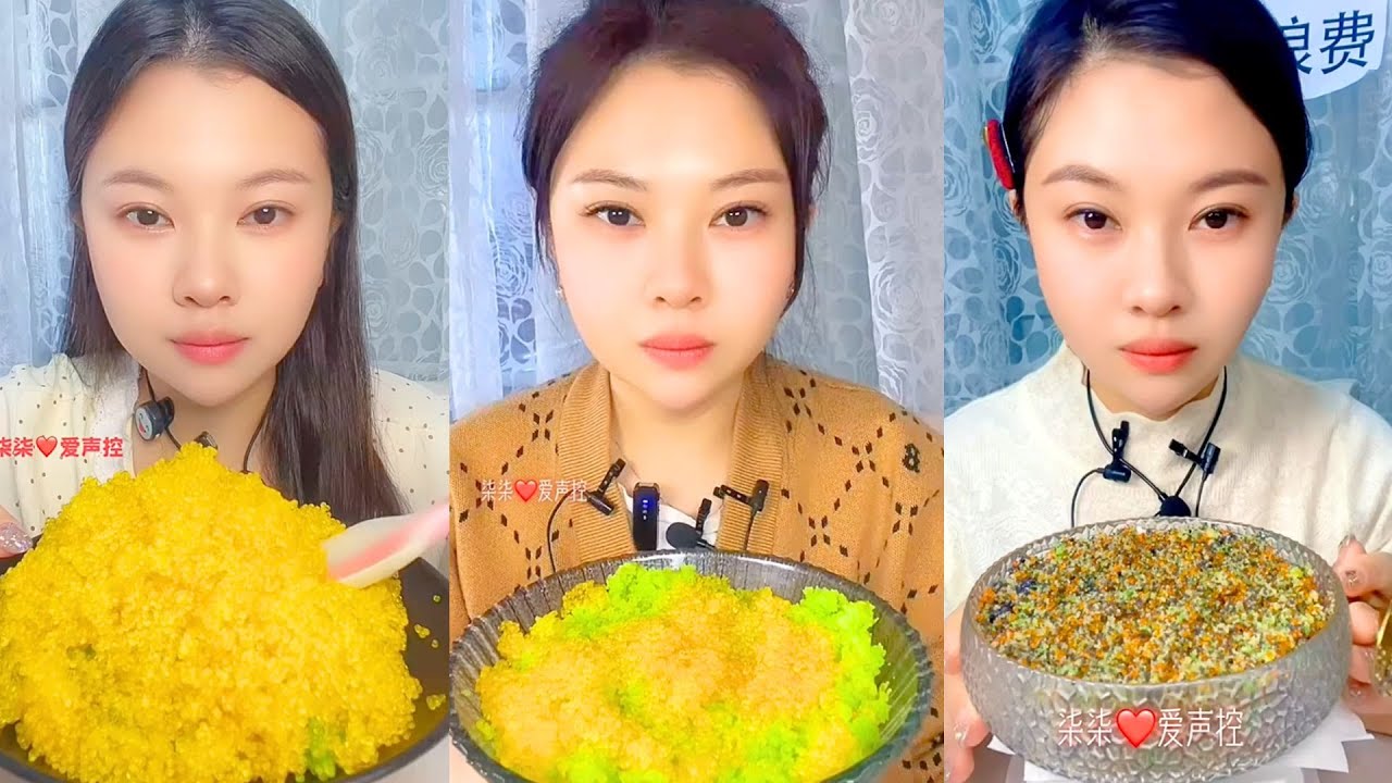 Chinese Colorful Fish Roe ASMR Eating | Soft Pop & Crunch Seafood Mukbang #58