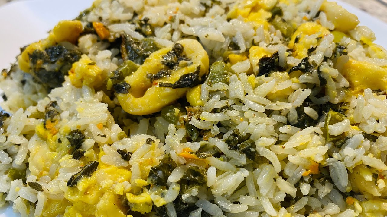 Ackee and callaloo seasoned rice