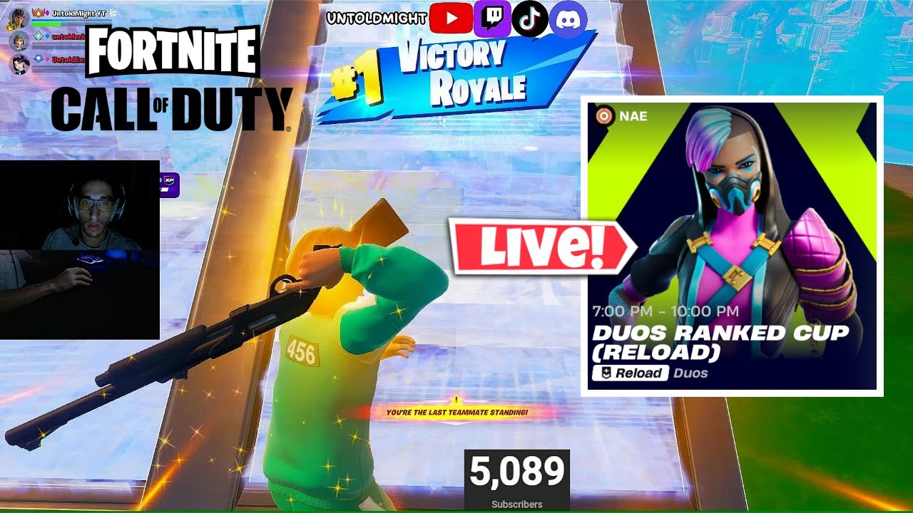 Playing with Viewers (Fortnite Reload Duos Ranked Cup and Call of Duty: Black Ops Cold War Zombies)