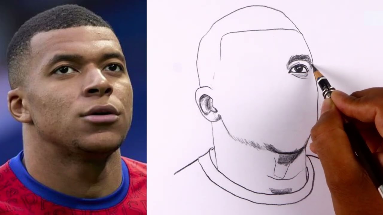 Master Kylian Mbappe Drawing with ONE Simple Technique