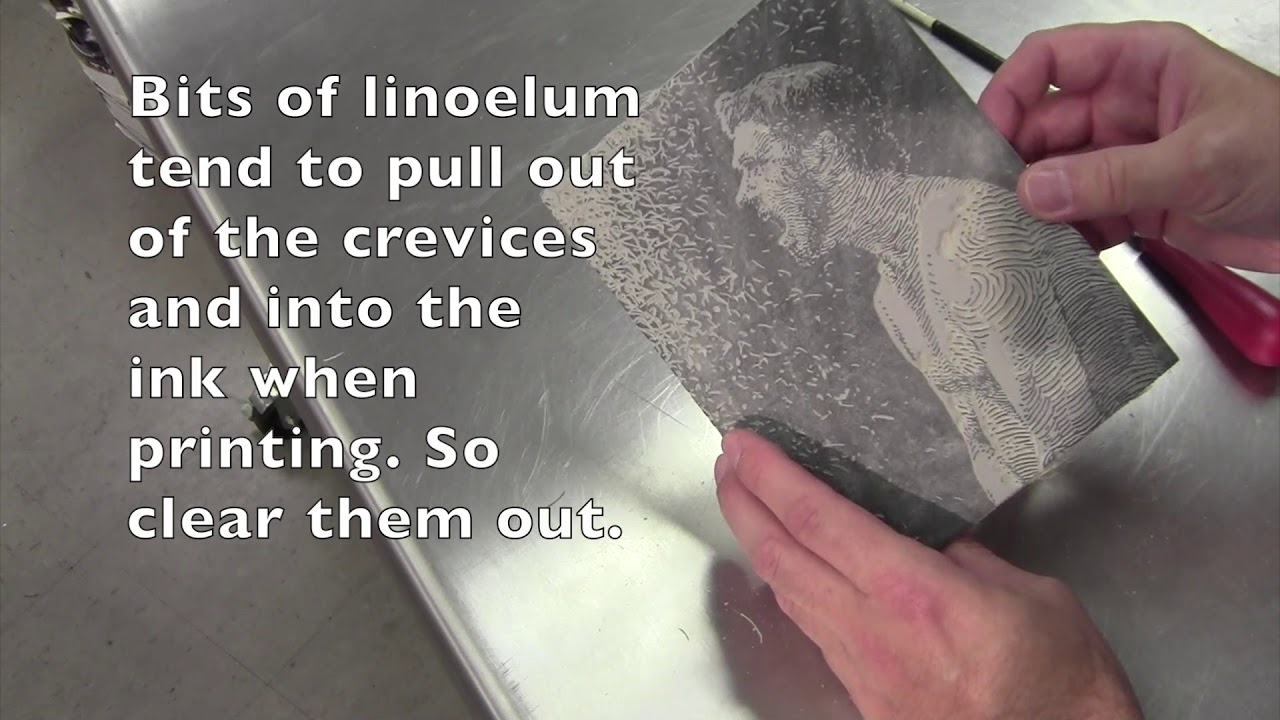 B&W Linoleum Print Demo