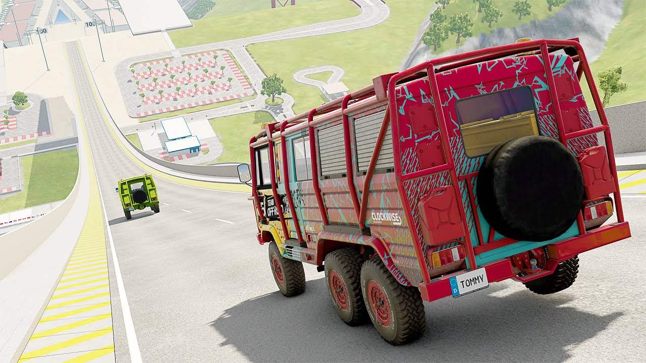 Realistis mobil melompat berkecepatan tinggi #4 - BeamNG Drive