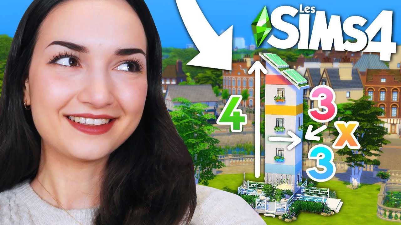 Peut-on vivre dans une maison à 4 étages de 3x3 ?! | Challenge Sims 4