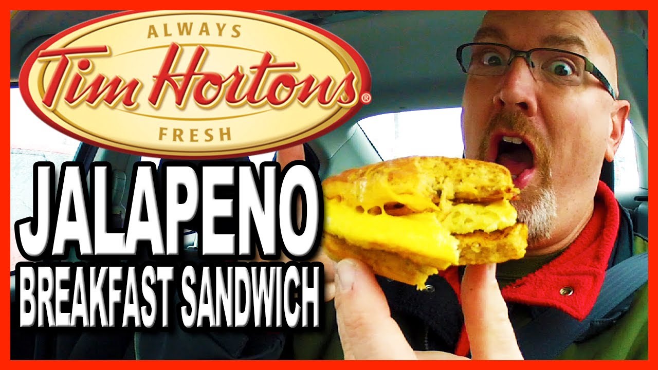 Tim Hortons Jalapeño Breakfast Sandwich with Bacon and Cheese Plus Drive Through Test