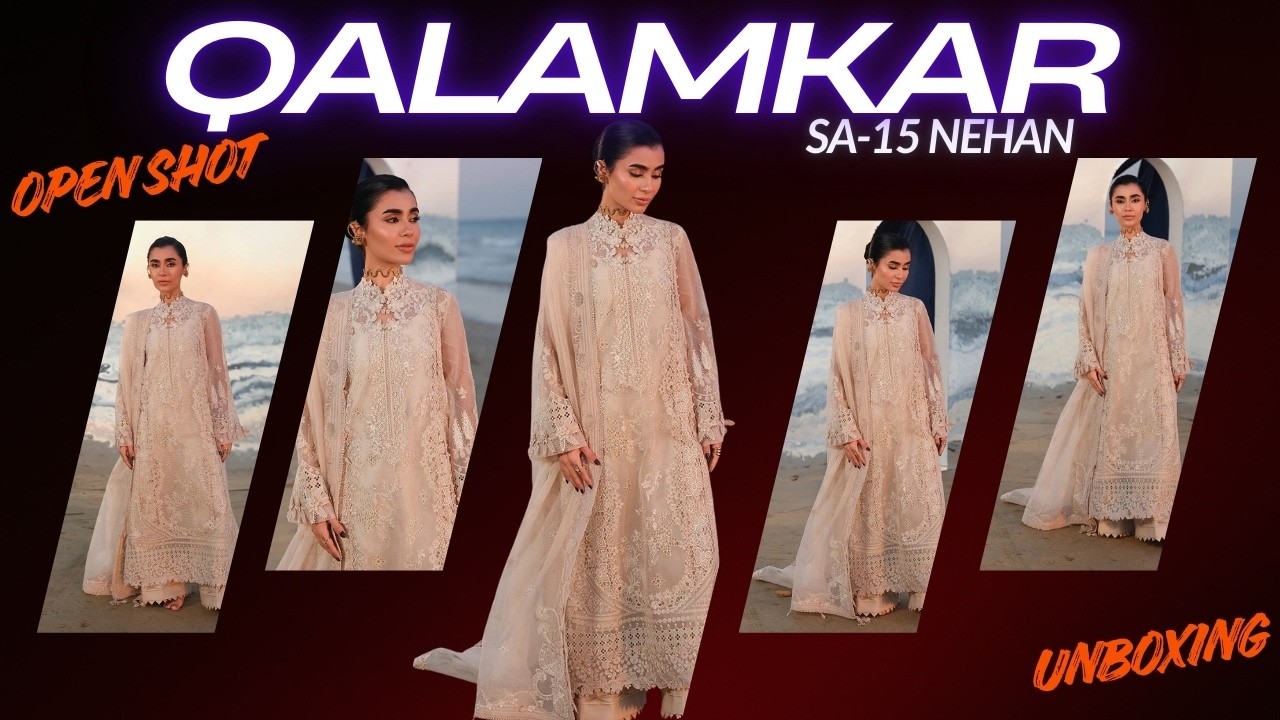 Qalamkar SA-15 Nehan Unboxing | Luxury Lawn 2026 Collection | Original Designer Suit Review