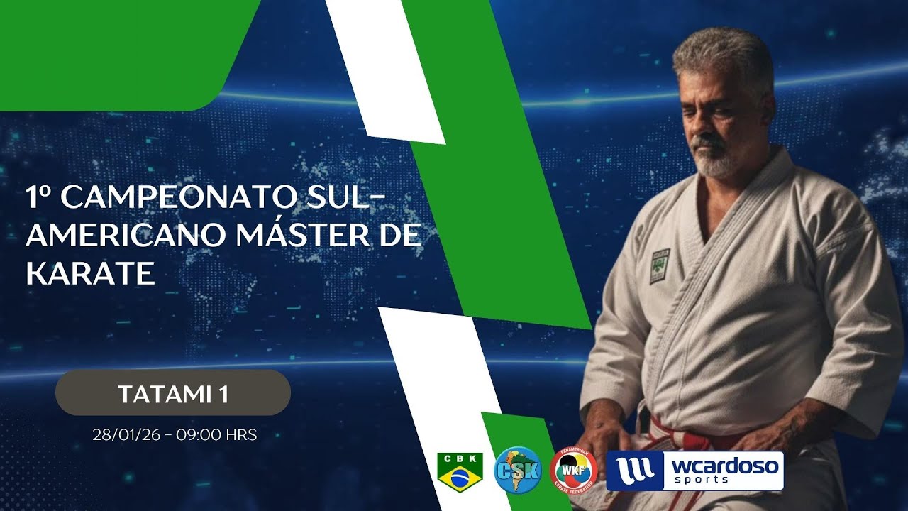 AO VIVO - 1º Campeonato Sul-Americano Máster de Karate 31/01/26