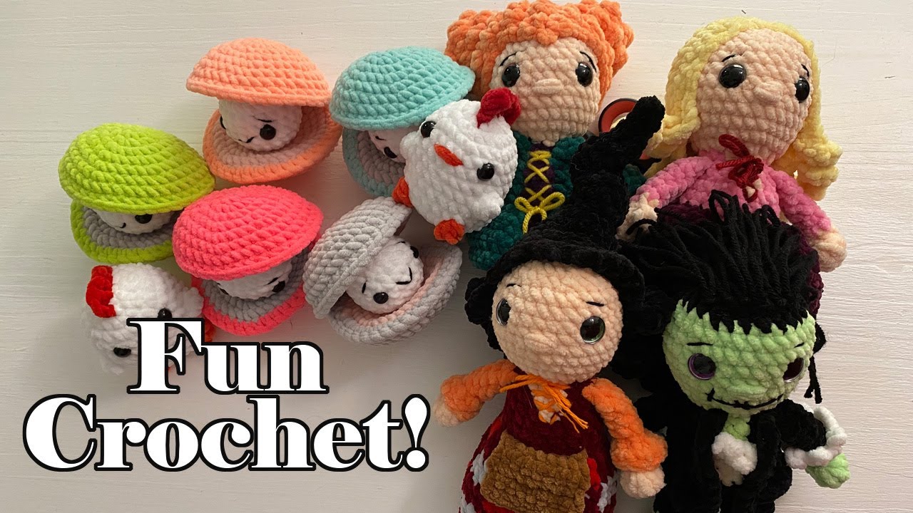 Crochet a Little Hocus Pocus and a Clam Bake 😂Amigurumi Plushies Crochet Vlog