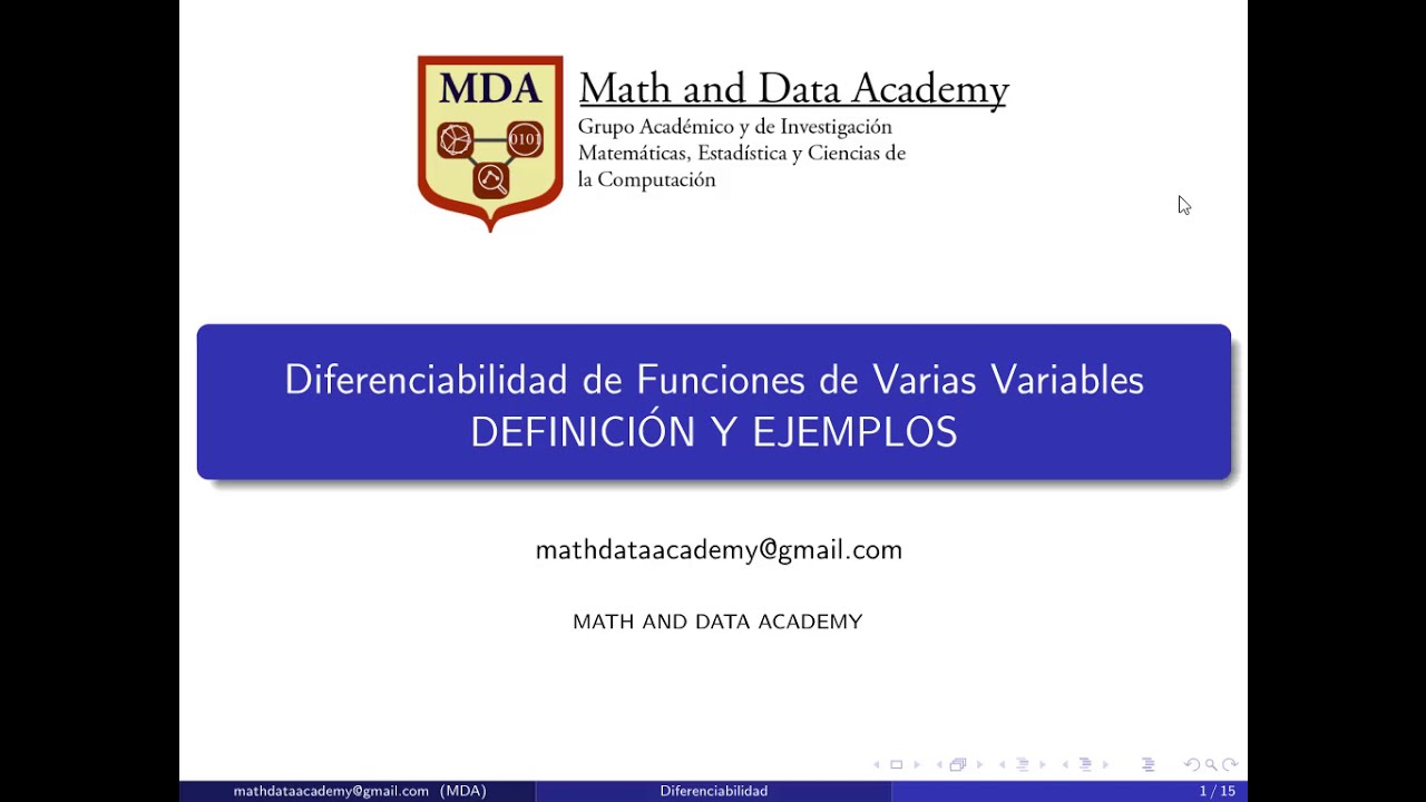 Diferenciabilidad de funciones de varias variables.