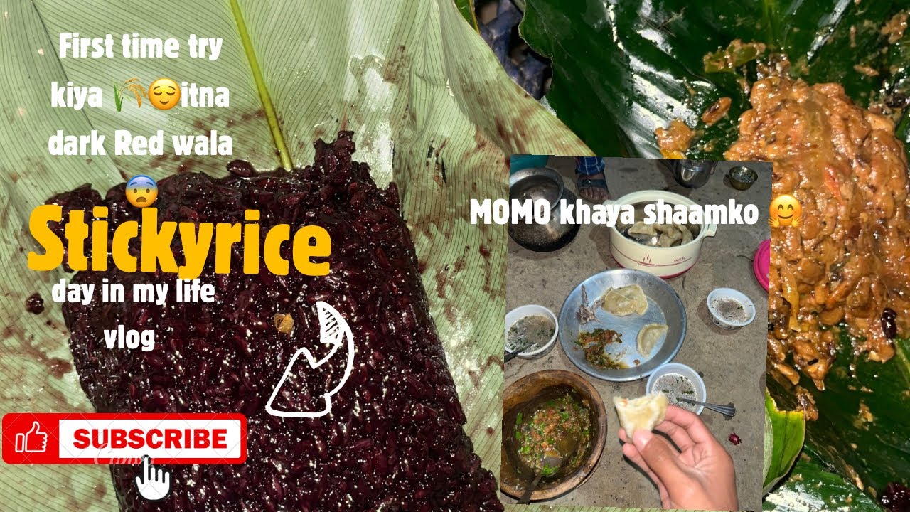 Sticky rice first time try kiya ase wala 🤤| Baal katne ka sath white hgya re humtoh 😂