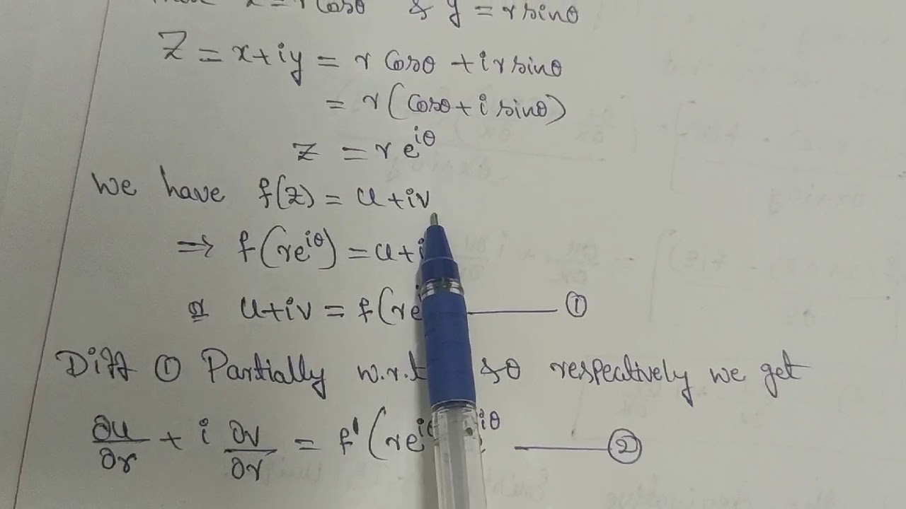 Polar form of C-R equations thm